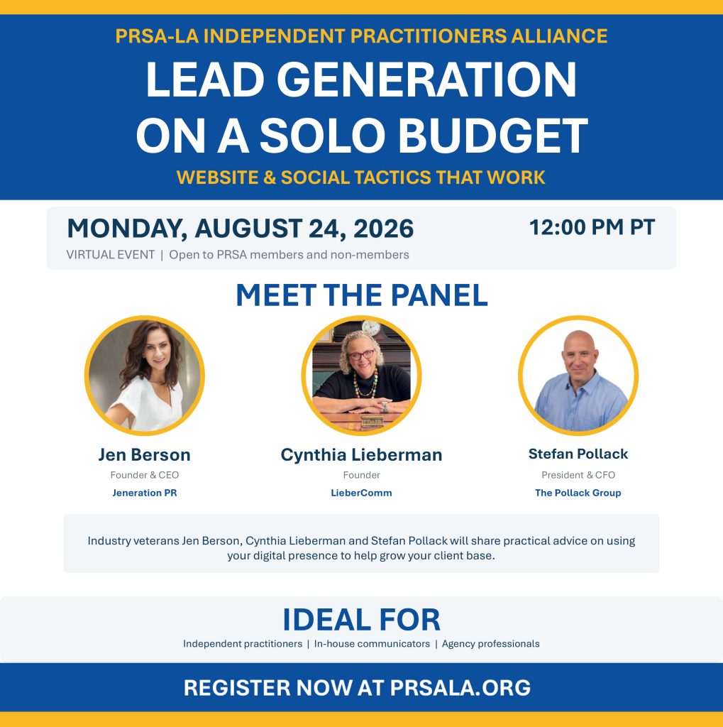 PRSA-LA Lead Generation on a Solo Budget